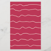 波モダンはっきりした枠マゼンタピンク結婚のメニュー (裏面)