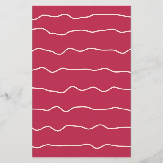 波モダンはっきりした枠マゼンタピンク結婚のメニュー (裏面)