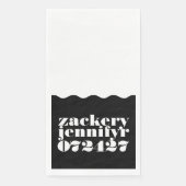 波モダンはっきりした状フレーム白黒結婚の (正面)