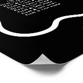 波モダンはっきりした状フレーム白黒結婚の ポスター (角)