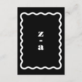 波モダンはっきりした状フレーム白黒詳細 エンクロージャーカード (裏面)