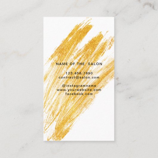 波モダンエレガントグリッター 予約カード (裏面)