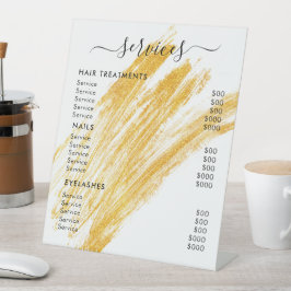 波モダンエレガントグリッター 台座サイン