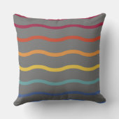 波モダンカラフル型装飾用クッション クッション (裏面)
