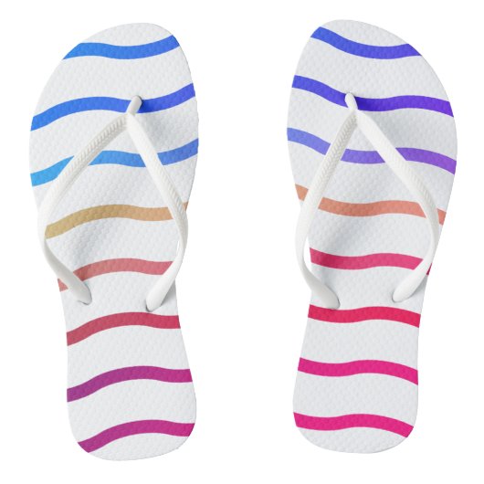 波モダンカラフル模様 ビーチサンダル (ソール)