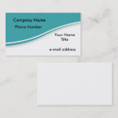 波モダン切り出しターコイズ 名刺 (正面/裏面)