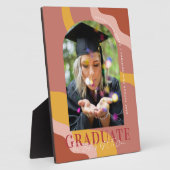 波モダン数 |アーチシンプル型の卒業写真プラーク フォトプラーク (側面)