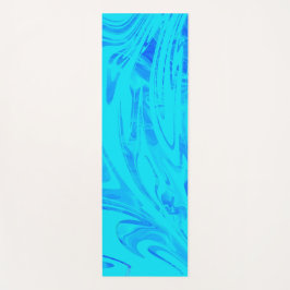 波モダン渦アクア ヨガマット