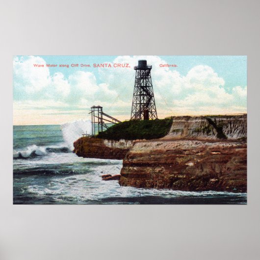 波モーターの崖ドライブビュー ポスター (正面)