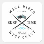 波ライダーのサーフタイム スクエアシール (正面)