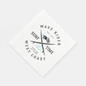 波ライダーのサーフタイム スタンダードランチョンナプキン (角)