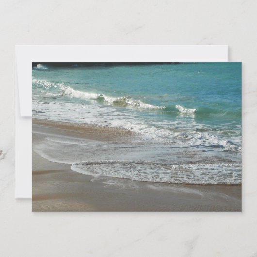 波ラッピング上のビーチターコイズブルー海 (正面)