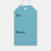 波ラッピング上のビーチターコイズブルー海 ギフトタグ (裏面)