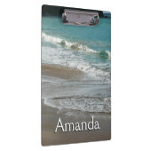 波ラッピング上のビーチターコイズブルー海 クリップボード (右)