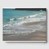 波ラッピング上のビーチターコイズブルー海 ゲストブック (裏面)