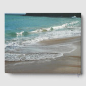 波ラッピング上のビーチターコイズブルー海 ゲストブック (裏面)