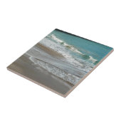 波ラッピング上のビーチターコイズブルー海 タイル (側面)