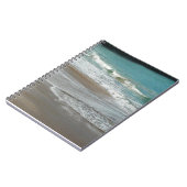 波ラッピング上のビーチターコイズブルー海 ノートブック (左側)