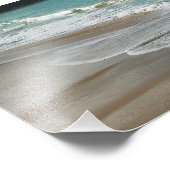 波ラッピング上のビーチターコイズブルー海 フォトプリント (角)