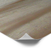 波ラッピング上のビーチターコイズブルー海 ポスター (角)