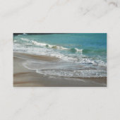 波ラッピング上のビーチターコイズブルー海 名刺 (裏面)