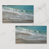 波ラッピング上のビーチターコイズブルー海 名刺 (正面/裏面)