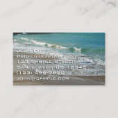 波ラッピング上のビーチターコイズブルー海 名刺 (正面)