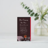 波ルビーモノグラム、白い赤の黒の紫ピンク 名刺 (スタンド正面)