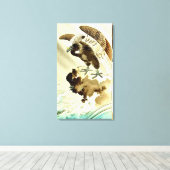 波上の鷹 土屋小逸 1930年代 キャンバスプリント (インサイチュ (ウッドフロア))