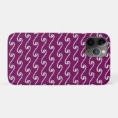 波中国の模様 – ナス紫の白 Case-Mate iPhoneケース (裏面(横))