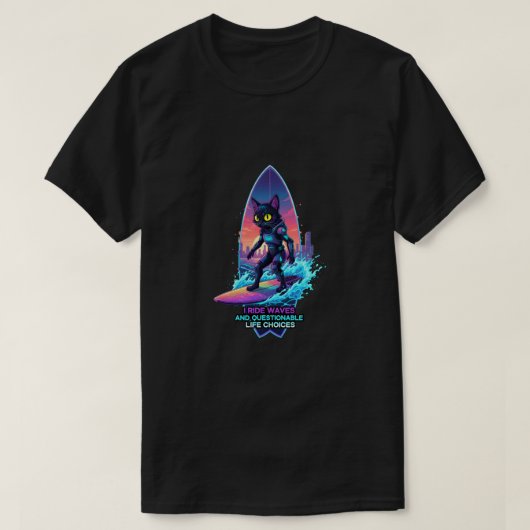 波乗りとちょっと疑問のある人生選択 Tシャツ (デザイン正面)