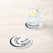 波乗りアザラシ ラウンドペーパーコースター (インサイチュ)