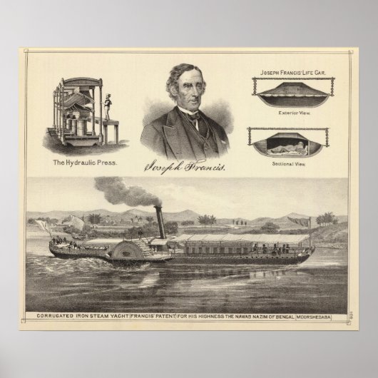 波付鉄蒸気ヨット ポスター (正面)