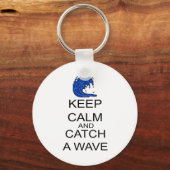波保を受け止める キーホルダー (正面)