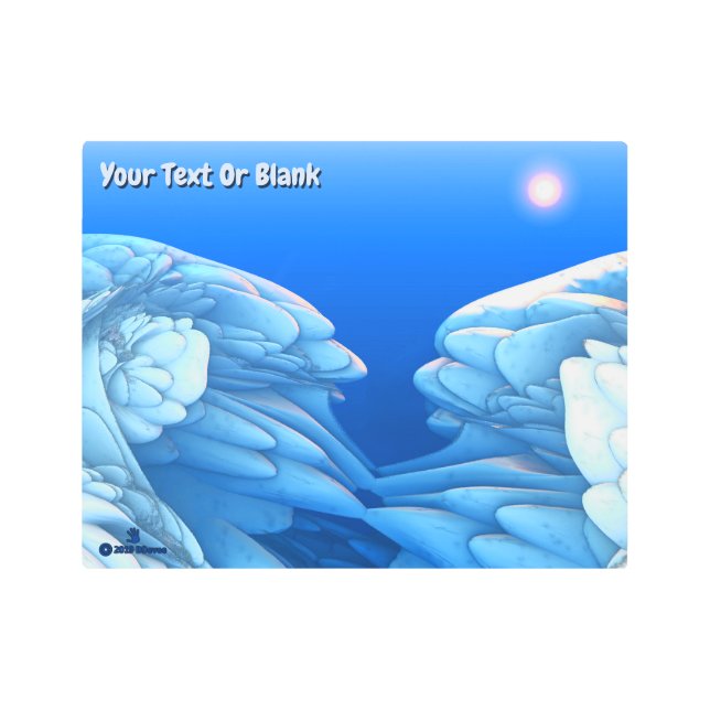 波凍ってい数 メタルプリント (正面)