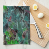 波動のある海藻又は海藻 キッチンタオル (四つ折り)