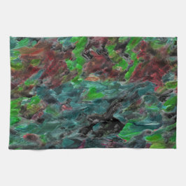 波動のある海藻又は海藻 キッチンタオル