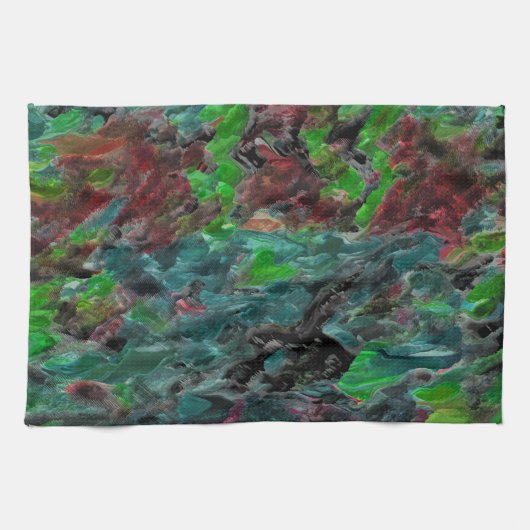 波動のある海藻又は海藻 キッチンタオル (横)