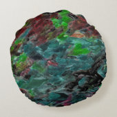 波動のある海藻又は海藻 ラウンドクッション (裏面)