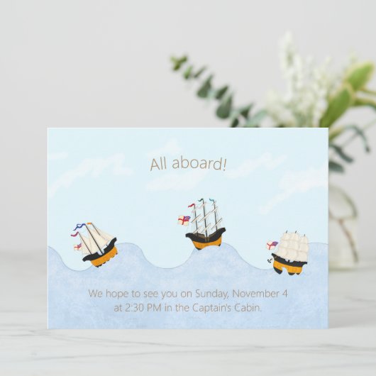 波動の海の船のカスタマイズ案内 招待状 (スタンド正面)