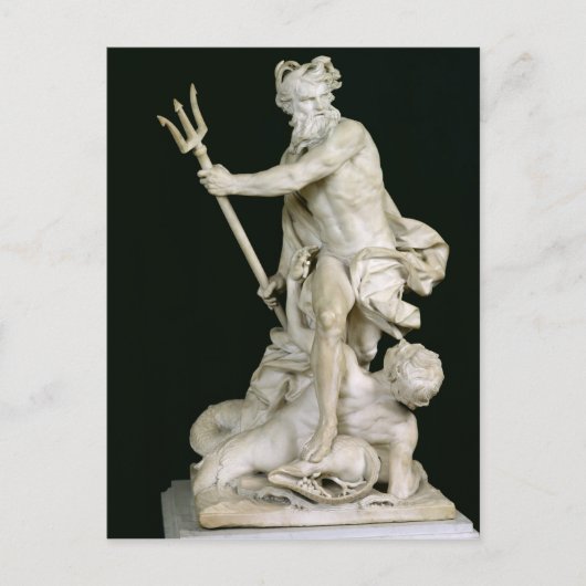 波動を静める海王星， 1757 ポストカード (正面)