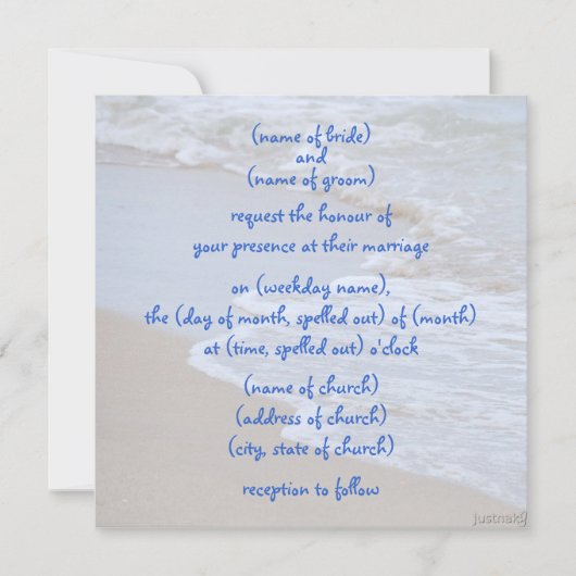 波動ii招待状 招待状 (正面)