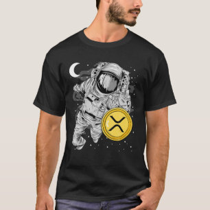 . .波及XRPコイン・ザ・ムーン・クレイに到達する宇宙飛行士 Tシャツ