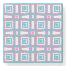 波型の正方形の大理石コースター