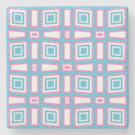 波型の正方形の大理石コースター ストーンコースター