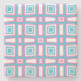 波型の正方形の石灰岩コースター ストーンコースター