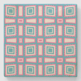 波型の正方形の砂岩コースター ストーンコースター