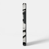 波型の線のアート iPhoneケース (左側面)
