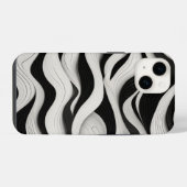 波型の線のアート iPhoneケース (裏面横)