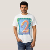 波型フラミンゴTシャツ Tシャツ (正面フル)
